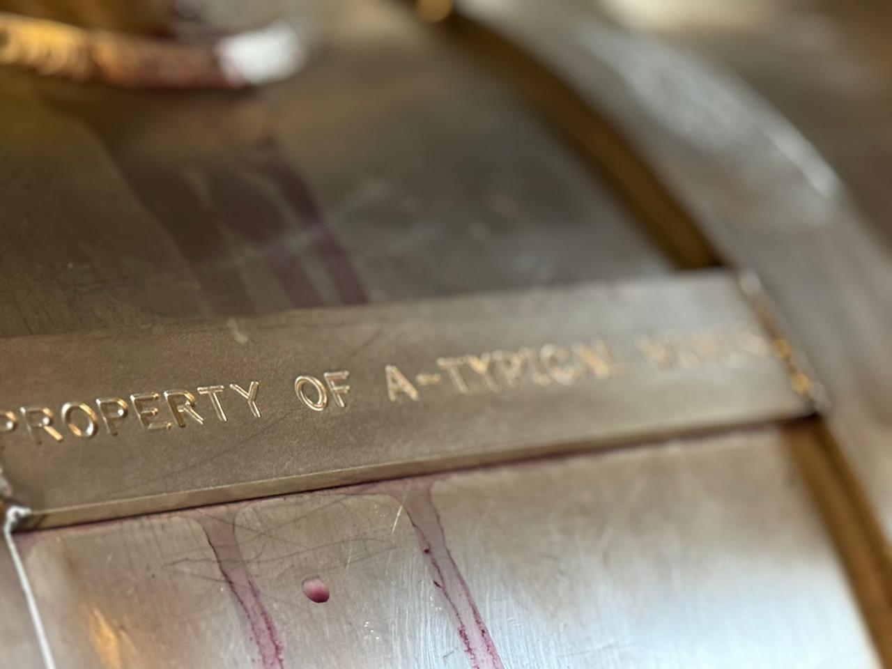 Wine glass with Property of A-Typical embossing